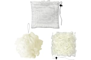 RUGBOL Esponja de baño 2 en 1, esponja de ducha de lufa, esponja de ducha de lufa, exfoliantes de baño, exfoliación y limpieza, exfoliantes corporales para usar en la ducha para hombres y mujeres