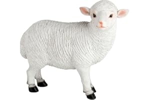 VERDOBA - Figura para jardín Exterior tamaño Real (Oveja de Resina) - Decoración para jardín - Escultura con Forma de Animal - Figurín Realista de Piedra