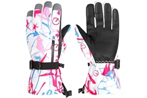 TOYOSPORT Ski Snowboard Gloves: Warm Winter Snow Gloves Thermal Waterproof Gloves Windproof Winter Gloves Touchscreen Gloves for Women Men Skiing Walking Cycling Clmbing