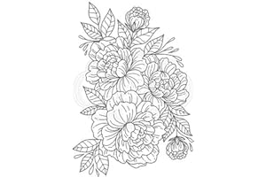 Woodware Transparent, Encreur Singles Stamp Camellia Spray-Tampon en Photopolymère, Socle en Acrylique-Accessoire pour Carterie, Scrapbooking, Journal, Loisirs, 4 x 6 inches