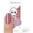 Original Miss Sophie Nagelfolien Rosewood Love I 24 ultra-dünne Nagellack-Streifen einfarbig in Rosa I Für Finger- & Fußnägel