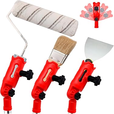 Perche Télescopique 1,8 M Avec Tête Pivotante 180° - Pour Rouleau Peinture Et Nettoyage, Accès Zones Hautes