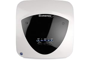 Ariston ANDRIS LUX ECO 15L Oversink Electric Water Heater 2.5kW with A Titanium Enamelled, A Class Erp Rating, Copper Heating Element, Manufactured To Be Installed In UK - 3100721, White