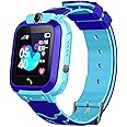 XO h100 smart watch for kids Supports sim card two way calling, Flashlight, camera, with magnetic charging Waterproof design For kids, birthdays, surprises, gift (Boys Blue), 1.44 inch
