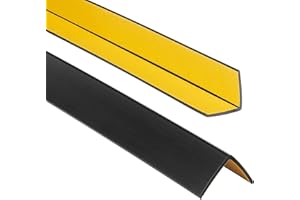ProfiPVC Profilo Angolare PVC 30x30 mm - Listello di protezione in plastica flessibile - Striscia autoadesiva - Riparo dei profili angolari e bordi, facile da installare - 200cm, Nero