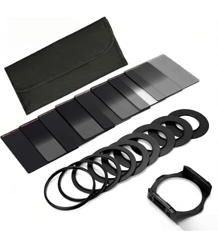 Andoer Kit 13 Filtres Dégradés Couleur Cokin P Series + Porte-Filtre Et Bagues Adaptation