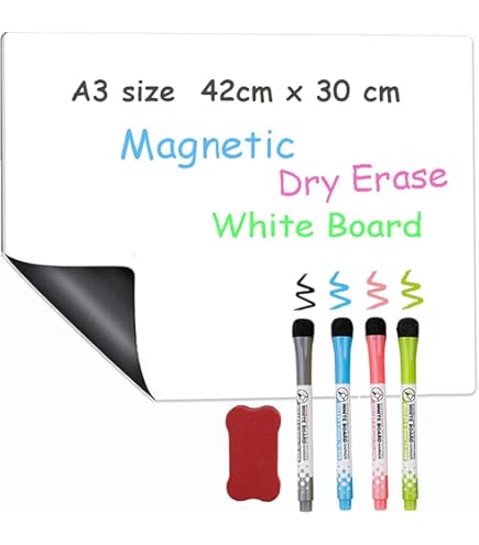 MFM TOYS Fridge Magnet Write-Erase A4 Size Planner Board