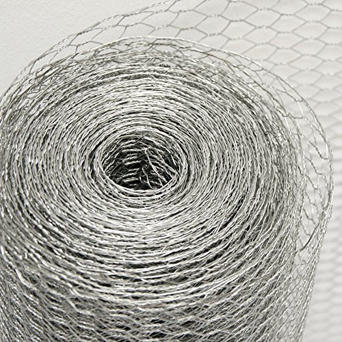 Maschendraht Kaninchendraht Drahtgitter Sechseckgeflecht | 25m Drahtrolle | 75cm(H) | Maschenweite 13x13mm | 0.9mm verzinkt - 4