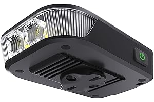 RAVEMEN FR500 500 Lumen Fanalini Anteriori per Bicicletta, Compatibile con Garmin/Wahoo Ciclocomputer, Diurna e Notturna Visibile Lateralmente 6 Modalità per ciclismo su Strada e Urbano IPX6