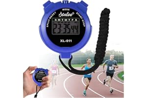 GENERIC Stopwatches, Digital Sports Stop watch, referee kit, Handheld stopwatch Split Lap Timer, Neck Stopwatch, Shockproof Waterproof Stopwatch with LCD Display for Coaches Swimming Running Training (Blue)