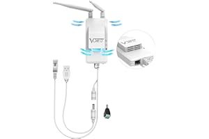 VONETS VAP11S-5G Przemysłowy wzmacniacz mostków WiFi 5 GHz z rozdzielaczem Ethernet, WiFi RJ45 1 wtyczka na 2 gniazda LAN Cat5 Ethernet rozdzielacz kabla rozgałęźnika, ekskluzywny most WiFi z