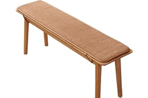 UYEOCO Coussin de Siège Banc, Coussin de Banc Rectangulaire, Coussin de Banc de Jardin Épais Extérieur, Coussin Coussin pour Banc de Jardin, Baie Vitrée, Salle à Manger(Color:Camel color,Size:120x30cm)