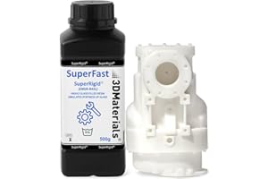 SuperRigid 3D-Drucker Harz 6,0GPa, 40% Nano-Mikro-Keramikpulver gefüllt für keramikähnliche Prototypen, Hergestellt in Korea von 3DMaterials (500g, Weiß)