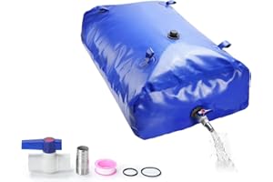 Sukudon Large-Capacity Water Container Collector Barrel Water Storage Bladder Tank Bag - Portable and Foldable for Emergency Water Delivery, Irrigation, and More (240L)