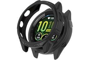 SumRioo Coque Compatible avec Garmin Forerunner 265S, Anti-Rayures Antichoc Ultra Mince Souple Silicone TPU Cas Compatible avec Garmin Forerunner 265S - Noir