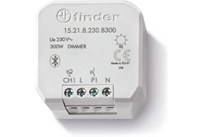 Finder Regulador electrónico Bluetooth YESLY Tipo 15218230B300 Variador de luz con montaje empotrado 7 funciones seleccionables Controlado por APP