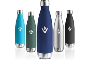 Motswedi Botella Termica 750ml, Botella Agua Acero Inoxidable, Termo Sin BPA, Cantimplora Termica, con pared Doble Aislamient, Cantimplora, para Adultos, Deporte, Oficina, Gimnasio, ViajeAzul Oscuro