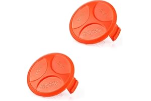 Daaxing Copertura e molla per bobine di decespugliatore Black & Decker BESTA525 BESTA528 BESTA530 ST1823 GH400 GL280 GL30 GL301 accessori di ricambio (2 tappi per bobina + 1 molla)