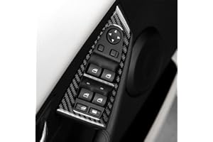 KUNGKIC Accessoires en fibre de carbone pour portière intérieure - Panneau de commande - Fenêtre - Interrupteur - Console - Autocollant - Décoration - Pour BMW Série 6 E63 E64 2004-2010 - Noir