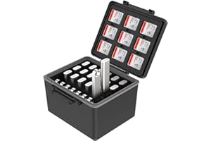 JJC Custodia per chiavetta USB 2 in 1 e custodia per schede di memoria per 25 unità flash USB + 9 SD + 18 micro SD, custodia per schede SD