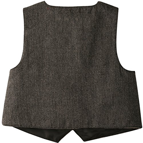 ZOEREA 3tlg Baby Jungen Bekleidungssets Strampler + Weste + Hut Fliege Krawatte Anzug Gentleman Festliche Taufe Hochzeit Langarm Baby Kleikind für Frühling Herbst(Grau, Körpergröße 60-70cm) - 8