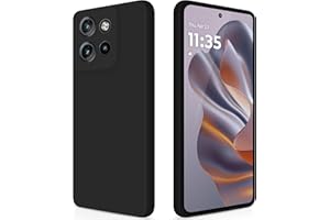 GiiYoon Funda para Motorola Edge 50 Neo, Case de Silicona Suave de TPU Carcasa Protector de Goma Fexible Prueba Liviano y a Delgado de Golpes Antirrayas para Teléfono (Negro)
