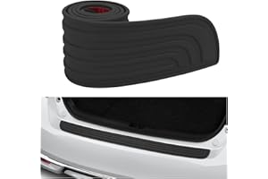 KKSTY Car Bumper Protector, 35.5inch x2.75inch Universal Rubber Rear Bumper Guard, Anti-Scratch Abrasion Rubber Trunk Door Entry Sill Guard, Car Accessories for Most Cars and SUV (Black)