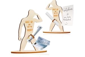 HOSSOM Zabawny prezent dla kobiet, opakowanie na prezent pieniężny, drewniany prezent urodzinowy dla dziewczyny, na wieczór kawalerski, JGA, śmieszny gadżet, fitness, sport, dowcipny prezent