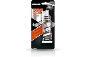 Visbella Tyre Repair Glue, Black Rubber Cement, Sidewall Tyre Scratch Repair Sealer, Fix a Flat, Restore & Protect Tire Surfaces for Car, Bike, Motorcycle, Lawn Mower 50g