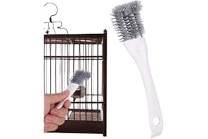 PENITUE Bird Cage Cleaning Brush with Long Handle, Bird Cage Cleaner Durable Droppings Remover Tool Accessories for Pet Parrot Perches