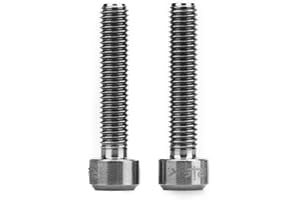 KEENSO Tornillos de Freno de Bicicleta, 3 Colores 2pcs / Set M5x25mm Mango de Freno de Bicicleta de aleación de Titanio Pernos fijos Tornillos de Bicicleta de montaña(Titanio)