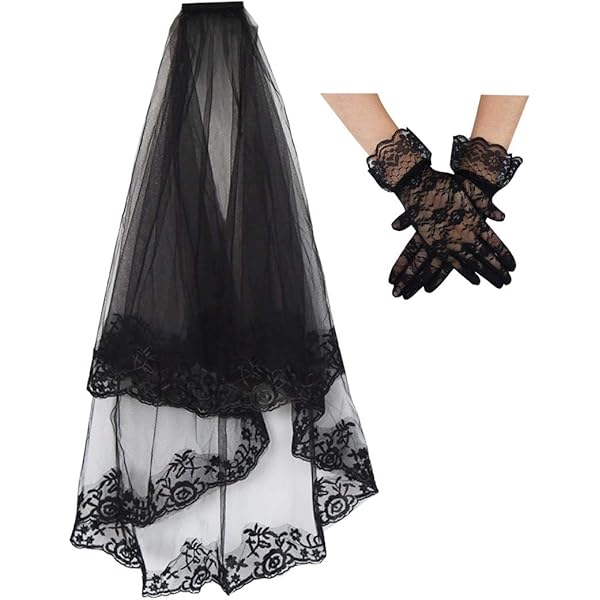 Voile En Tulle Noir élégant Pour Halloween & Mariage - Longueur 50cm | Accessoire Déguisement, Cosplay & Fête Masquée