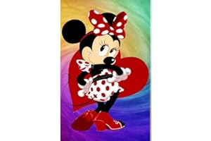 DVBQQWE DIY 5D Minnie Diamant Peinture par Numéro Kits pour Adultes et Enfants, 30 X 40 cm Rond Plein Forage Cristal Strass Broderie Point De Croix Arts Artisanat Toile pour La Décoration Murale