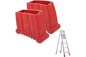 Homoyoyo Set di 2 piedini per scala, 75 x 25 cm, pieghevoli, antiscivolo, in gomma per scale e mobili, protezione ideale per pavimenti e accessori per scale, durevoli e stabili