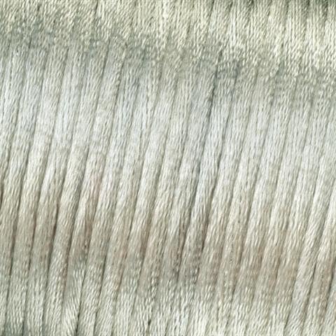 Kumihimo 1 mm x 6 m Satin Weave Cord, Silver