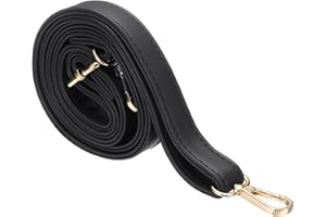 sourcing map Leather Purse Strap Replacement Crossbody, 27.6-51.2 Inch Adjustable Bag Strap Purse Straps for Women Crossbody Bags Shoulder Bag Handbag, Black