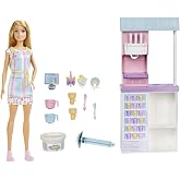 Barbie Dondurma D&uuml;kkanı Oyun Seti Barbie Dondurma D&uuml;kkanı Oyun Seti, 30 cm sarışın bebek, dondurma yapabilme &ouml;zelliği ve ger&ccedil;