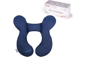 KAKIBLIN Baby Travel Pillow, Baby Neck Pillow baby head support for car seat, baby neck support pillow for car seat,pushchair, Dark Blue