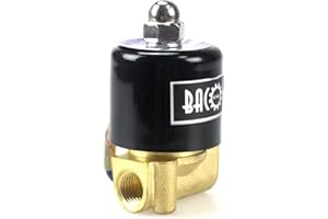 BACOENG DC 12V 1/4" Elettrico elettrovalvola Ottone Solenoid Valve per Acqua Aria Olio NC