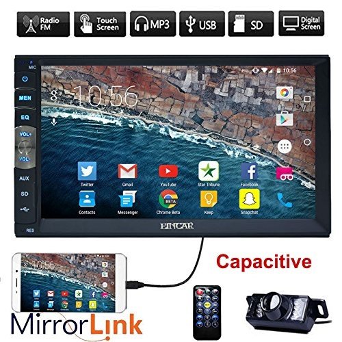 New Brand Upgarde versione capacitivo da 7 pollici touch screen Audio (Mirror Link for GPS Android Phone) Doppia 2 DIN Stereo Bluetooth in precipitare Radio Video auto senza lettore DVD + telecamera