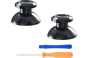 eXtremeRate Aluminium Thumbsticks für ps5 Controller, Custom Metall Analog Stick Buttons Joysticks Zubehör für ps4 Controller(Schwarz Grau)-KEIN Controller
