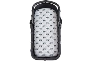 JYOKO Kids Sábana para Capazo de Algodón, Ajustable con elástico para Moisés, Carrito de Bebé, Cochecito y Silla de Paseo (Raccoon)