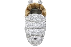 MANYO. Manyo Chanceliere Universelle pour Poussette, Couverture pour Poussette Sac de Couchage Bébé Hiver, Accessoire Poussette Chaises Porte-Bébé (Imprimé Léopard)