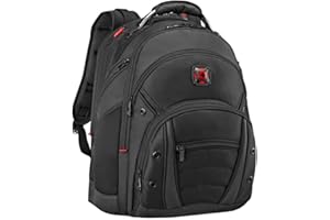 WENGER Synergy Ballistic Laptop-Rucksack mit Tabletfach, Notebook bis 16 Zoll, Tablet bis 10 Zoll, 30 l, Damen Herren, Büro Business-Reisen Uni, Schwarz, 605074