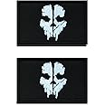 2 PCS Tactical Patch Compatible with Call of Duty Skull Patch Hook and Loop Embroidery Morale Military Applique Patch for Backpacks,Clothes,Vest,Coat,Uniforms