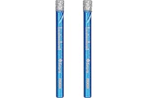 AICOIMY Wiertło do szkła, wiertło do płytek 6 mm, wiertło diamentowe do granitu, porcelany, płytek, ceramiki, szkła, gresu porcelanowego (2 sztuki)