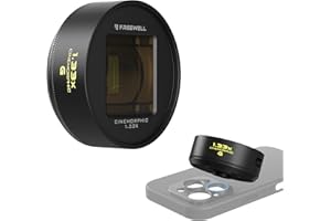 Freewell 1,33 x niebieski obiektyw anamorficzny kompatybilny z iPhone'em z mocowaniem 17 mm, Samsungiem - obiektyw do smartfona premium do szerokich zdjęć kinowych, pogrubione niebieskie flary