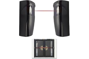 HUKNEQN Coppia fotocellule cancello universali, Sensori a Fotocellula a Infrarossi 12/24V /DC/AC per Cancello Automatico e Porta Garage, Certificati IP55, Sensor Lichtstrahl, Distanza Operativa 15-20 Metri