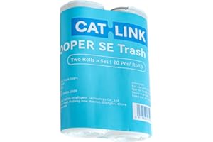 CATLINK Lot de 40 sacs à litière autonettoyants Baymax - 2 sacs - Résistants aux rayures - Pour chats et chiens - Ajustement parfait et sans odeur