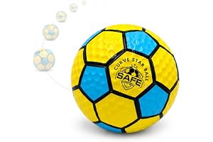 Safe Sport Gear Curve Star Swerve Star Football – Super Curving Training Ball for Boys & Girls – Fun Gift for Kids